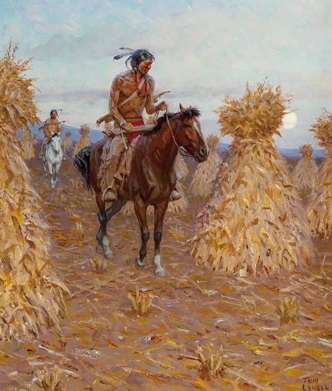 White Man's Corn Tipis by Tom Lovell