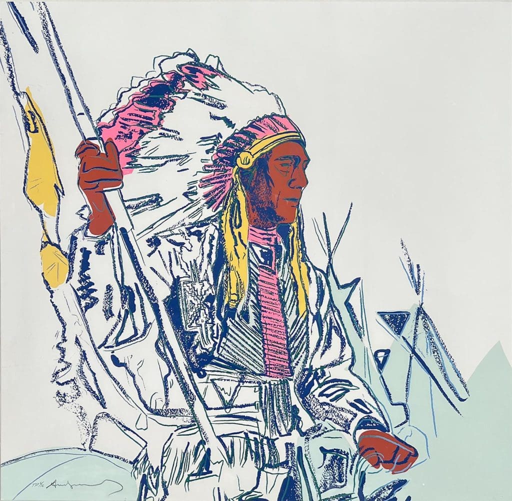 War Bonnet Indian by Andy Warhol